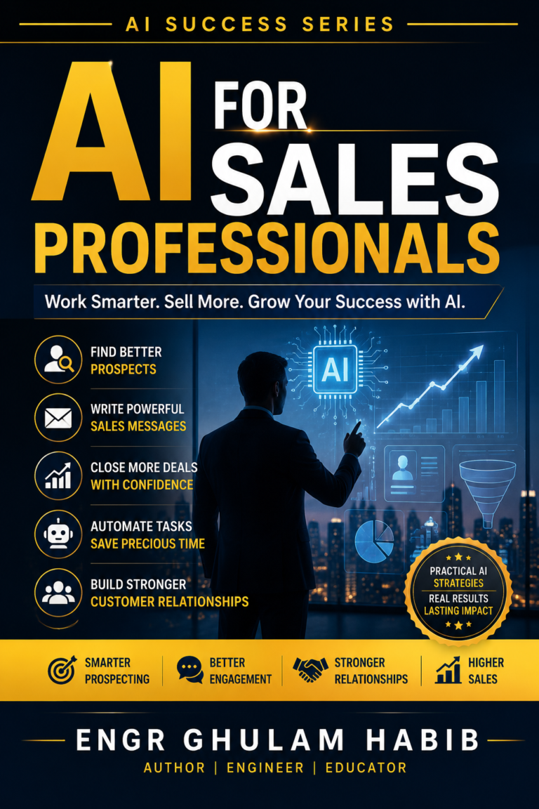 AI for Sales Professionals book cover by Engr. Ghulam Habib
